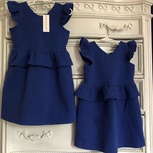Match?? JANIE and JACK solid blue dress size 4